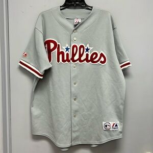 Philadelphia Phillies Majestic Gray Road Authentic Collection Flex Base Jersey